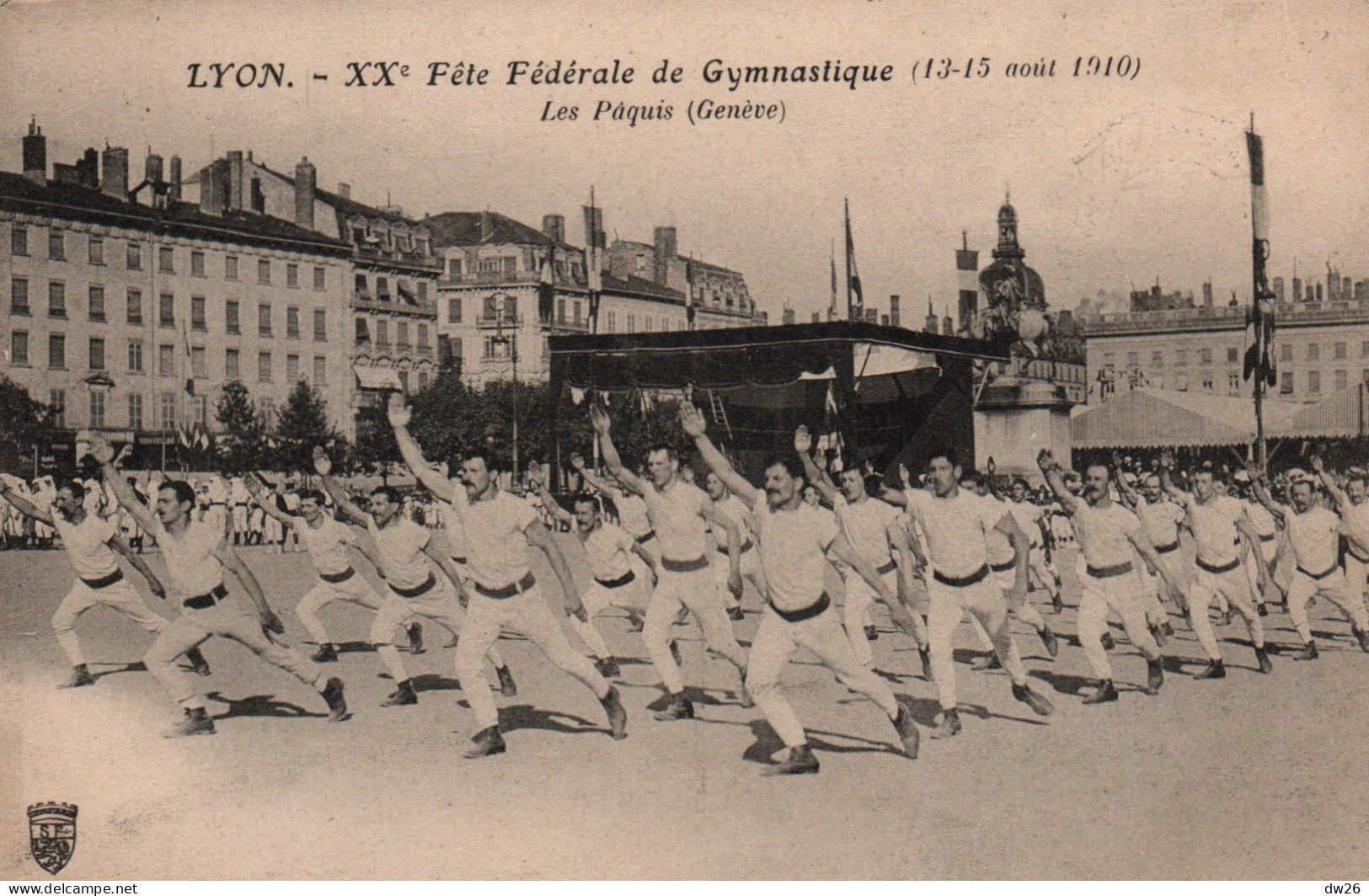 XXe Fête Fédérale De Gymnastique, Lyon 1910 - Les Paquis (Quartier De Genève) Carte S.F. Non Circulée - Gymnastiek