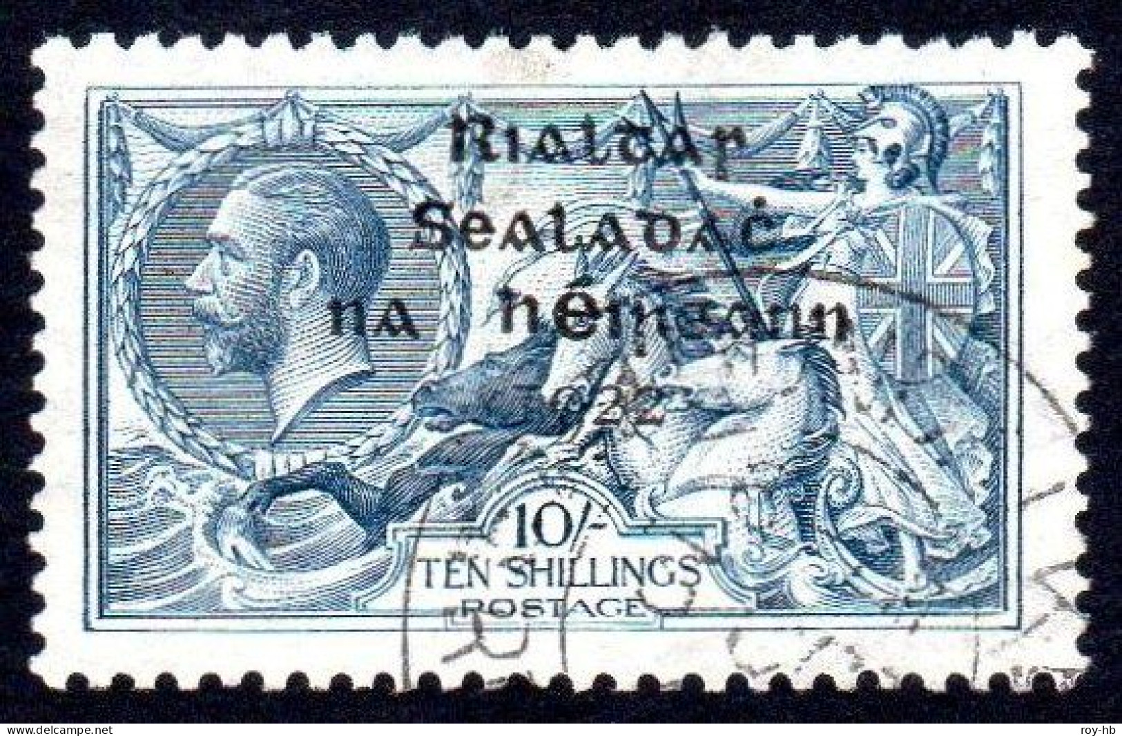 1922 10/- With Strokes Over TEN  From R.4/2, Fine "used" With Large Part Madame Joseph Bogus Cancel, Read On ..... - Oblitérés