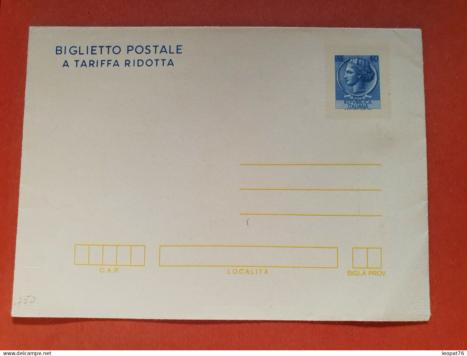 Italie - Entier Postal Non Circulé - Réf 2267 - Interi Postali