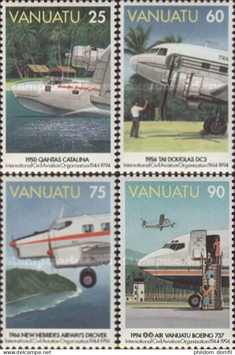 144887 MNH VANUATU 1994 50 ANIVERSARIO DE LA OACI - Vanuatu (1980-...)
