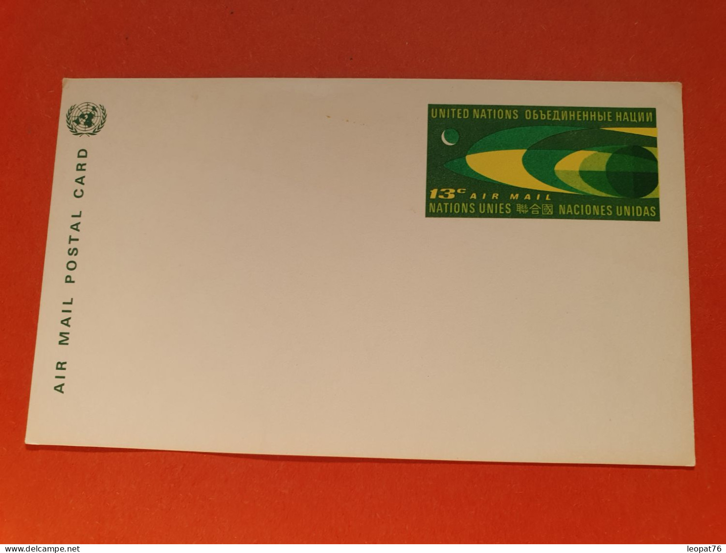 Nations Unies - Entier Postal Non Circulé - Réf 2273 - Briefe U. Dokumente