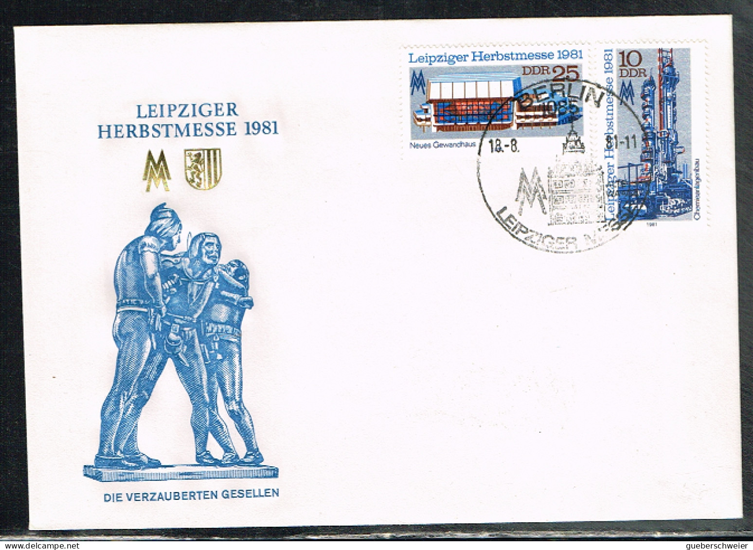 EXP L12 - ALLEMAGNE DEMOCRATIQUE N° 2291/92 FDC Foire D'automne De Leipzig 1981 - 1981-1990