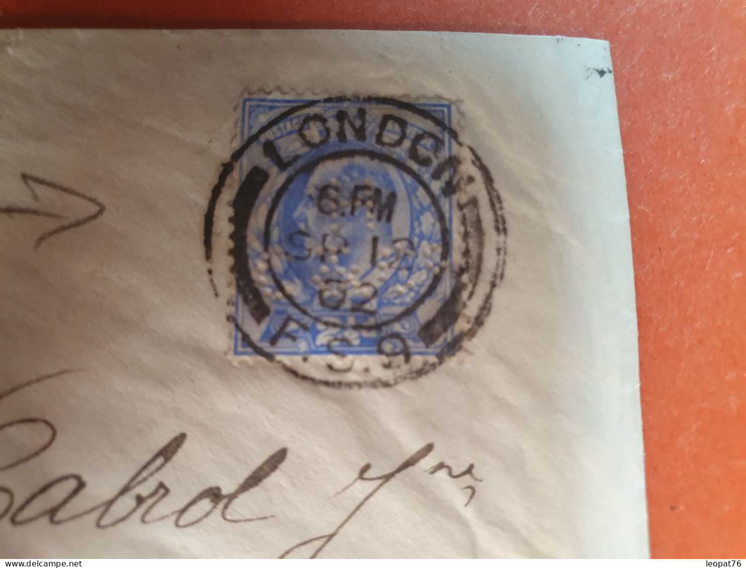 GB - Perforé Sur Enveloppe Commerciale De Londres Pour Bordeaux En 1902 - Réf 2277 - Perfin