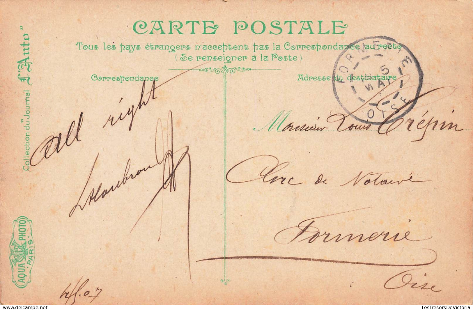 Collection Du Journal "l'auto" - Circuit De La Seine Intérieure - La Route Après Sept Meules -  Carte Postale Ancienne - Other & Unclassified