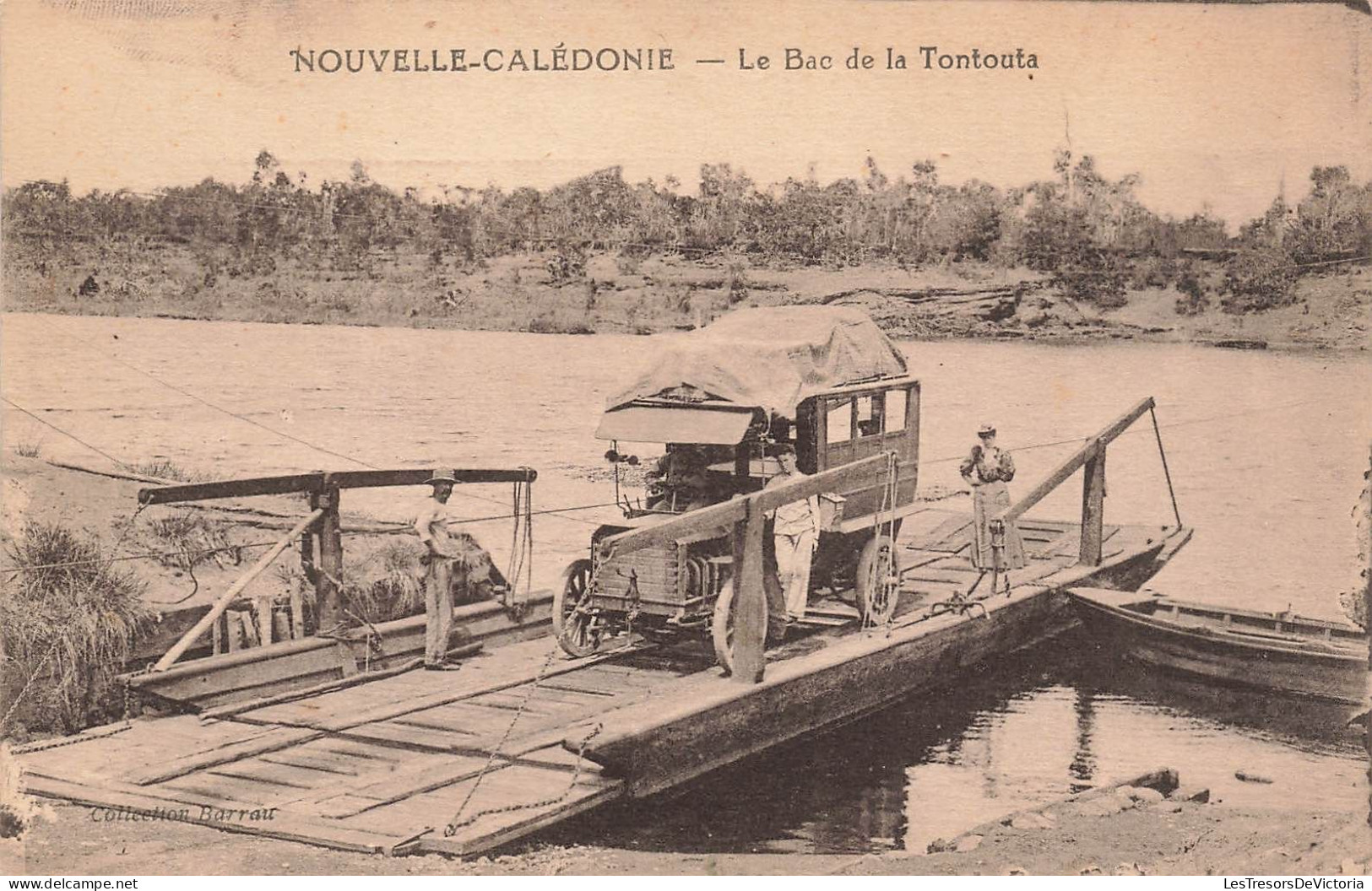 Nouvelle Calédonie - Le Bac De Tontouta - Automobile - Animé -  Carte Postale Ancienne - New Caledonia