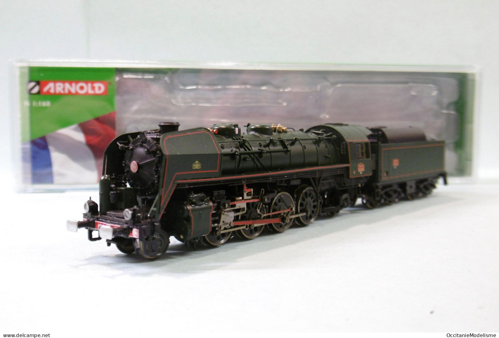 Arnold - Locomotive Vapeur 141 R 1187 Fuel Vert SNCF DCC Sound Réf. HN2482S Neuf NBO N 1/160 - Locomotive