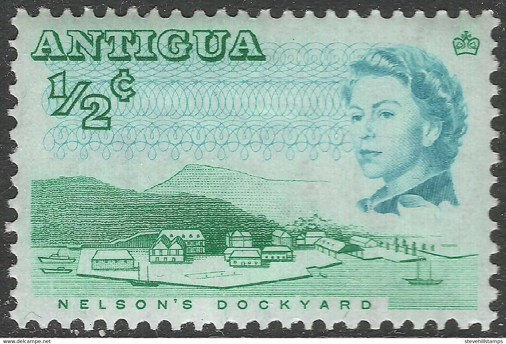 Antigua. 1966-70 QEII. ½c MH. P11½X11 SG 180 - 1960-1981 Autonomie Interne