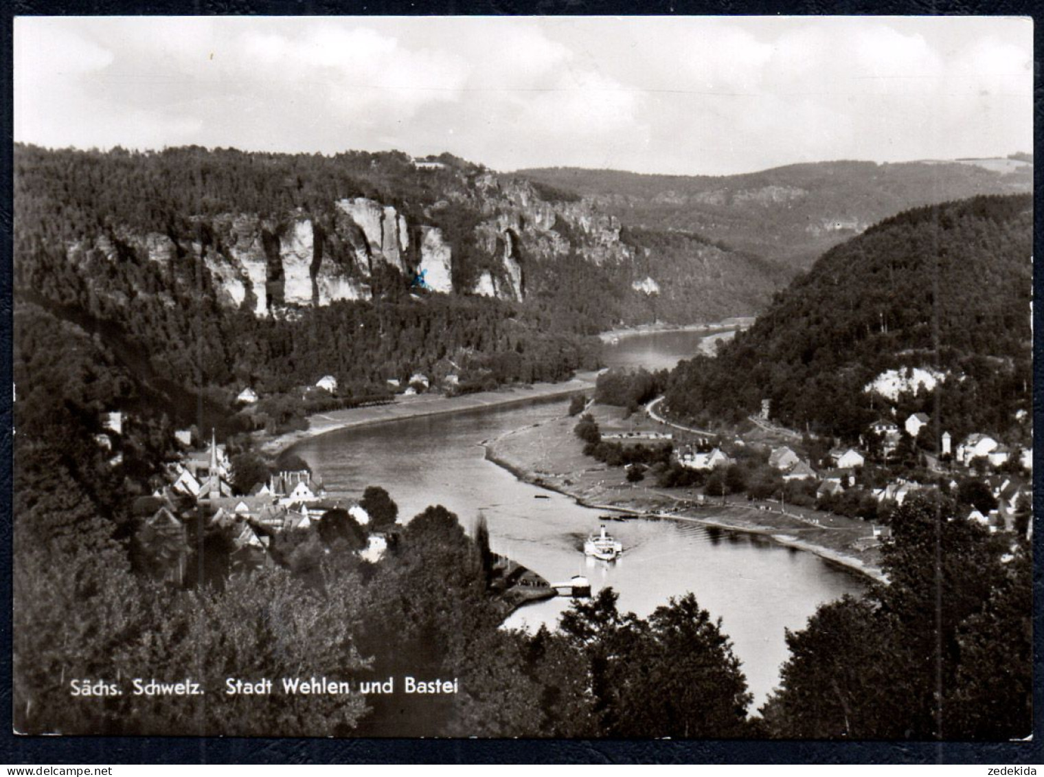 G4654 - Wehlen Bastei - Elbeschifffahrt Dampfer Sächsische Schweiz - Verlag Adam - Wehlen