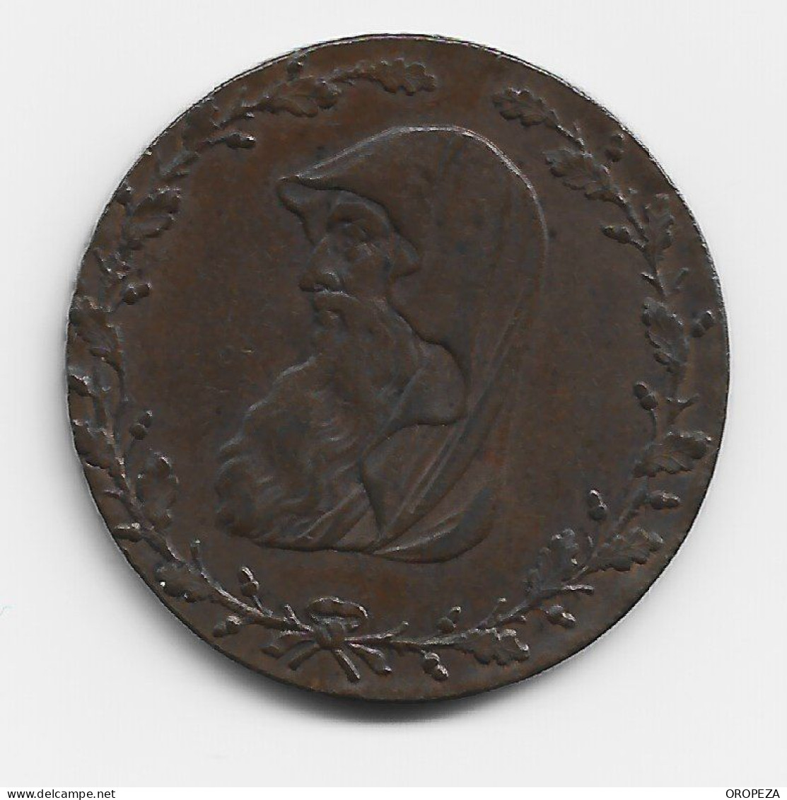 T46 - GRAN BRETAÑA - 1793 -  HALF PENNY TOKEN -  ASOCIATED  IRISH MINE  COMPANY. - Otros & Sin Clasificación