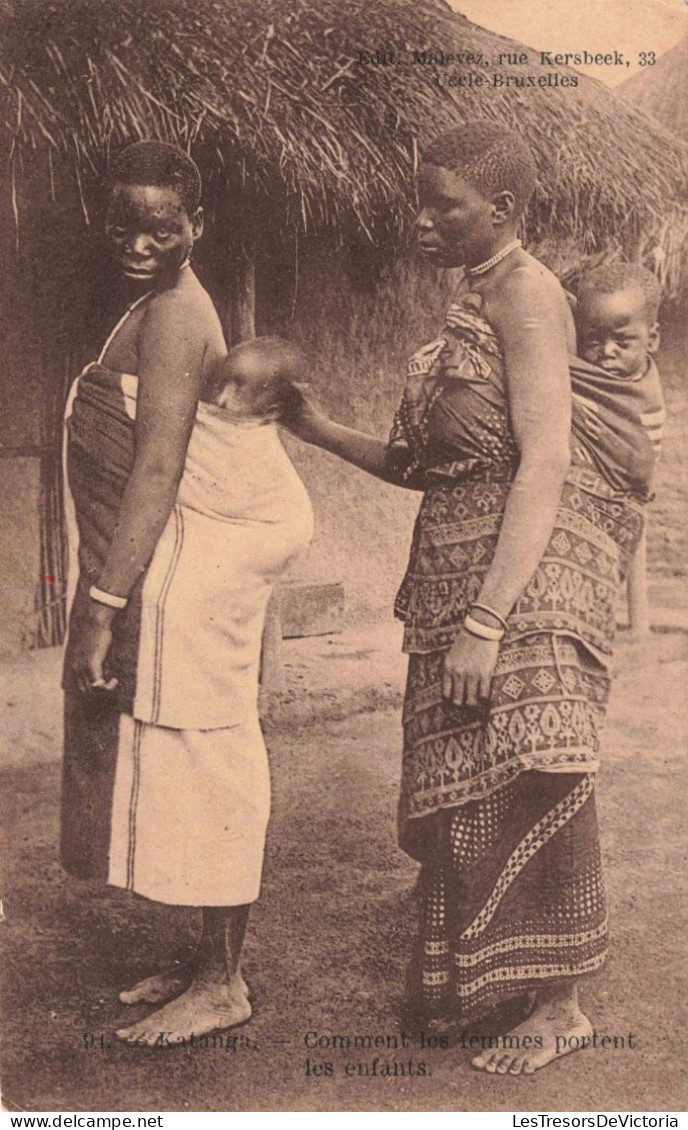 CONGO - Comment Les Femmes Portent Les Enfants - Carte Postale Ancienne - Other & Unclassified