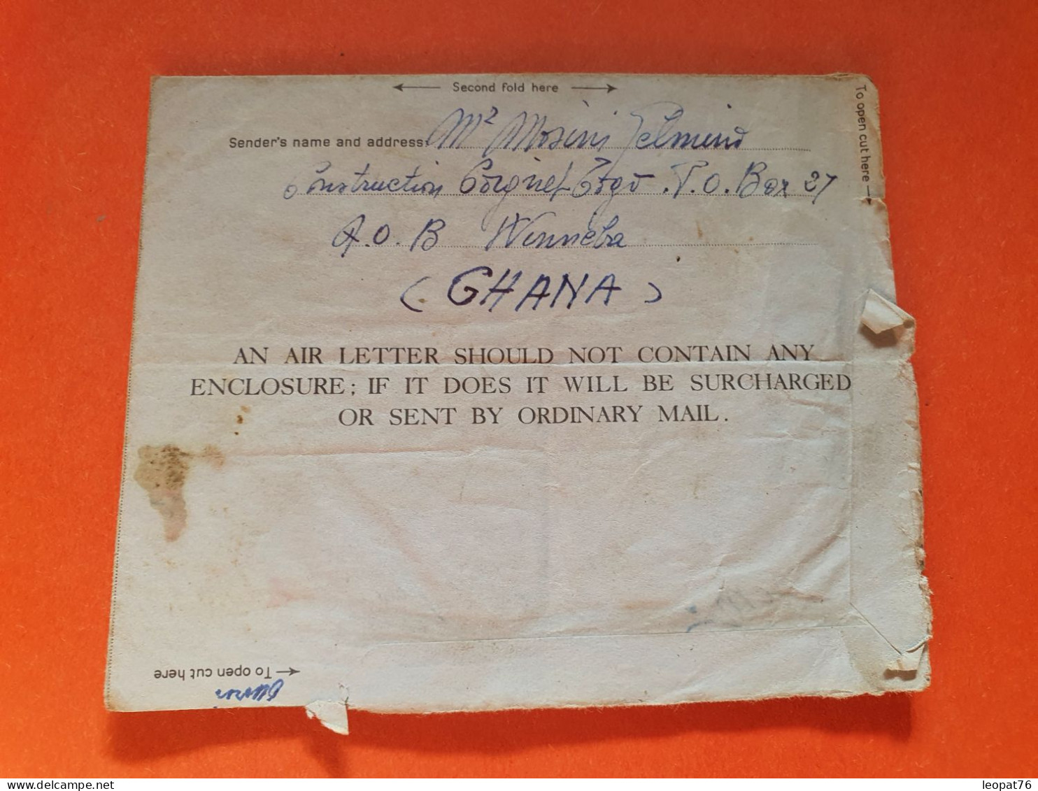 Ghana - Aérogramme ( Surchargé) De Winneba Pour La France En 1957 - Réf 2282 - Ghana (1957-...)