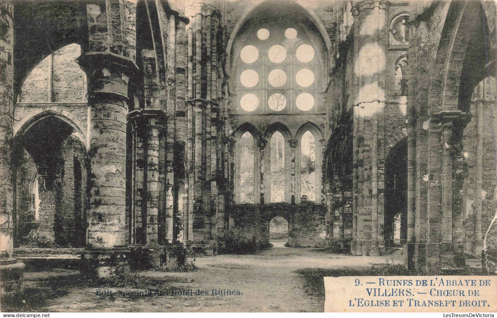 BELGIQUE - Ruines De L'Abbaye De Villers - Le Choeur De L'église Et Transept Droit - Carte Postale Ancienne - Villers-la-Ville