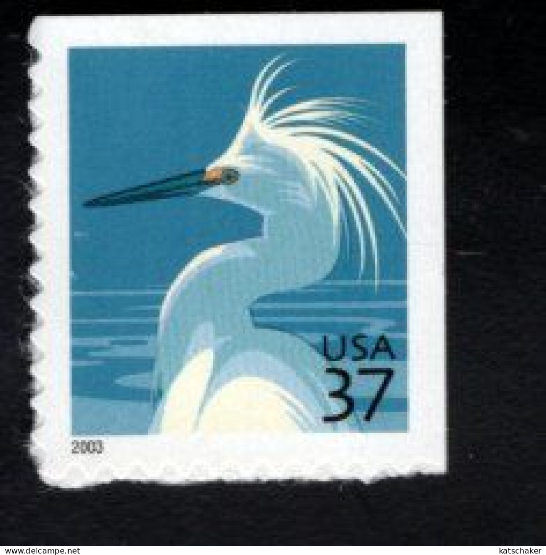 1854497496 2003 SCOTT 3830 (XX) POSTFRIS MINT NEVER HINGED - FAUNA - BIRD - SNOWY EGRET -RIGHT & UPPER SIDE IMPERFORATED - Roulettes (Numéros De Planches)