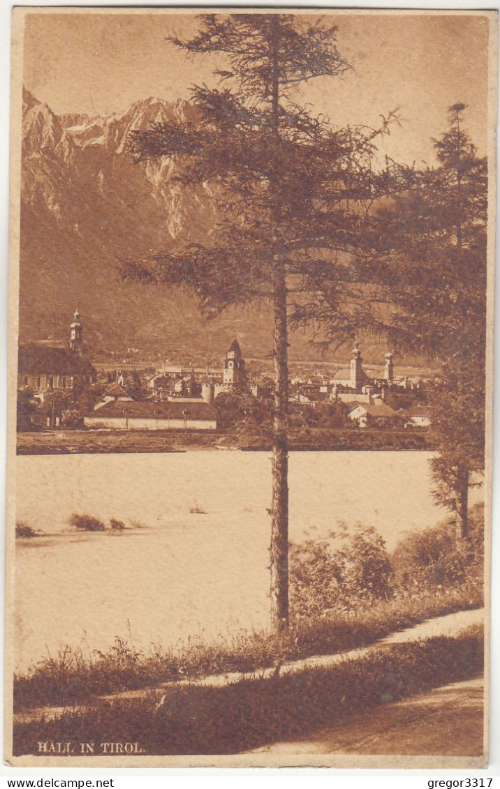 D4108) HALL In TIROL - über Fluss Auf Kirchen Gesehen - Sehr Alte FOTO AK  -  A. Riepenhausen - Hall In Tirol