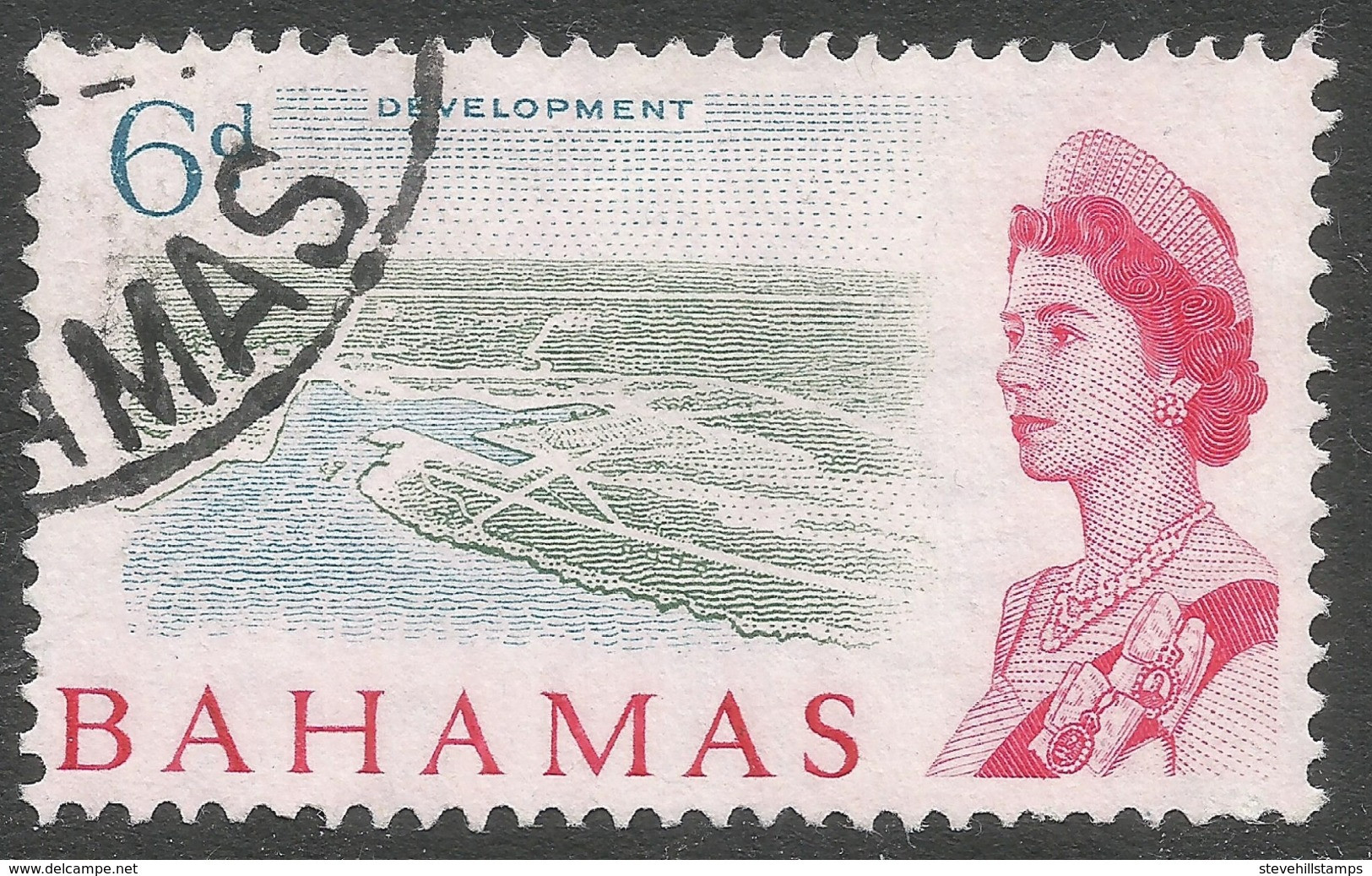 Bahamas. 1965 QEII. 6d Used. SG 253 - 1963-1973 Autonomie Interne