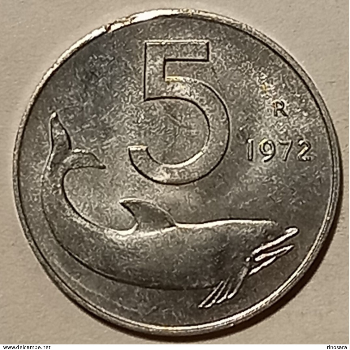 Errore Di Conio 5 Lire 1972 Repubblica Italiana - 5 Lire