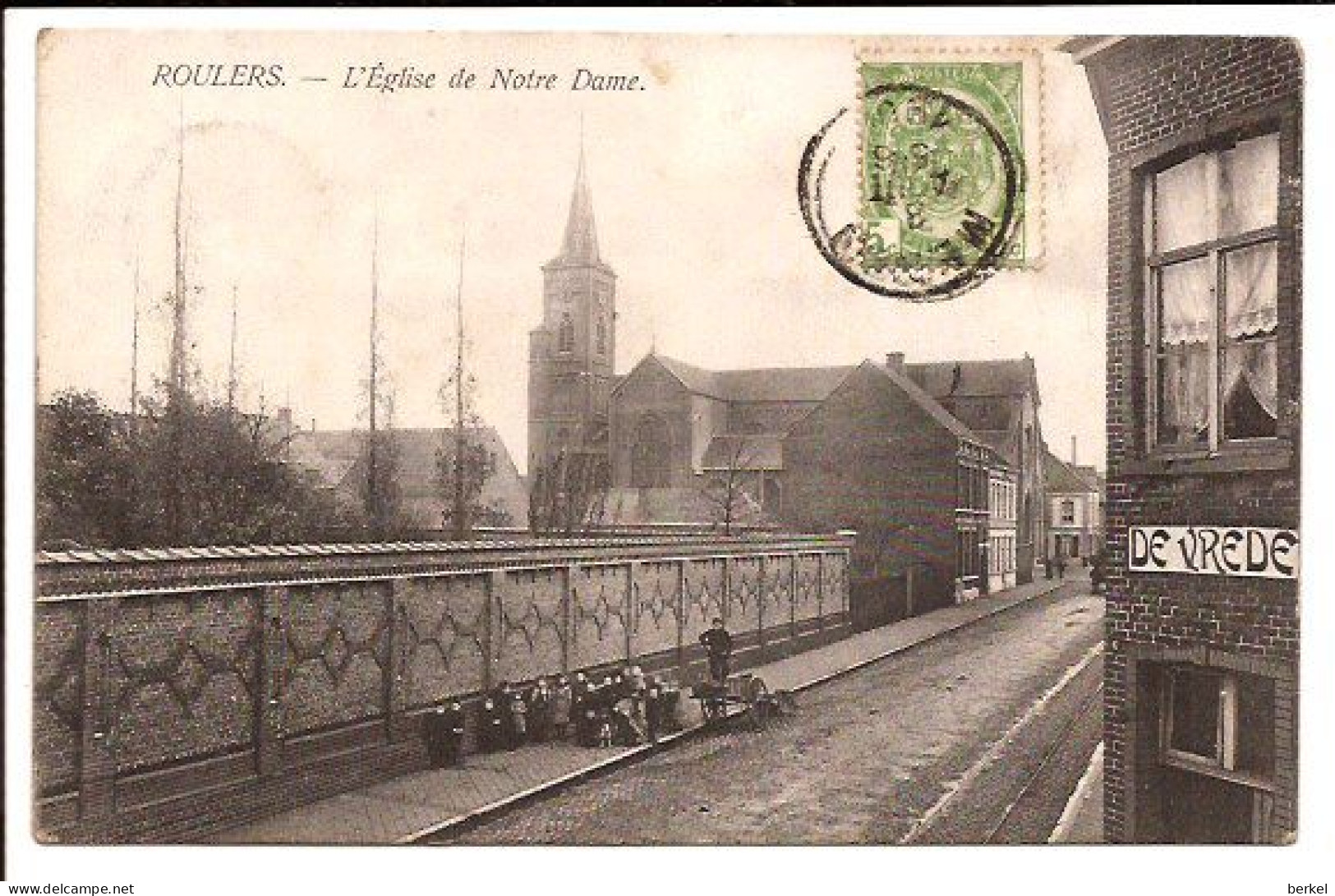 ROULERS  L'église   De Notre Dame  De Vrede 1906 Stempel  S Carlier Uitg.  1144  D1 - Roeselare