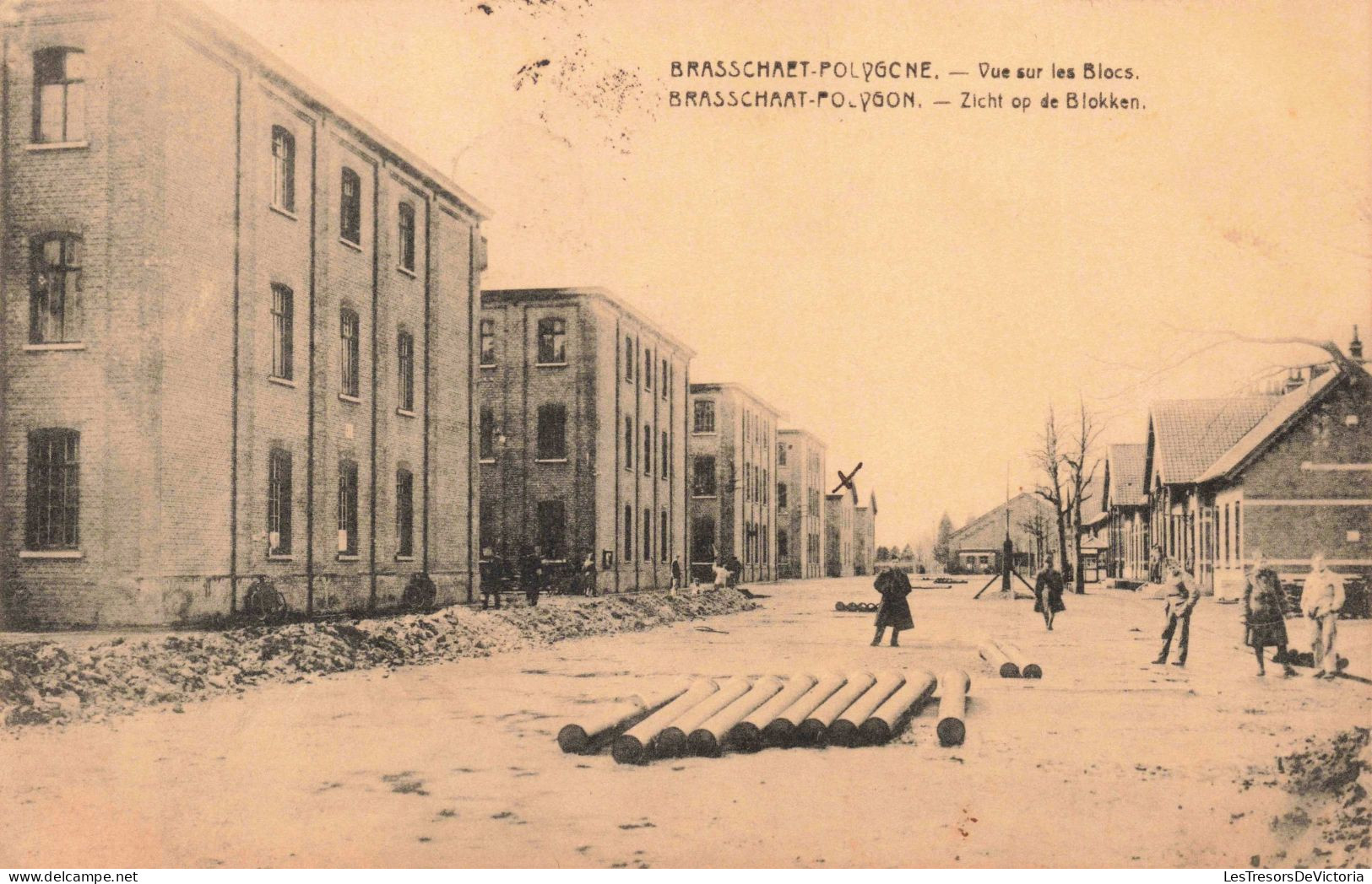 BELGIQUE - Anvers - Brasschaat - Rue Sur Les Blocs - Carte Postale Ancienne - Brasschaat