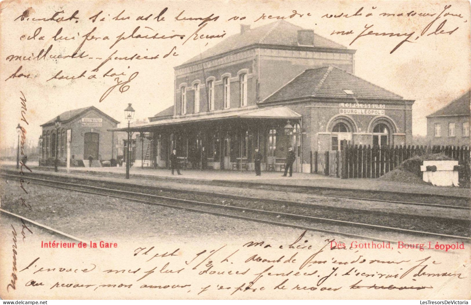 BELGIQUE - Limbourg - Des Gotthold Bourg Léopold - Intérieur De La Gare - Carte Postale Ancienne - Hasselt