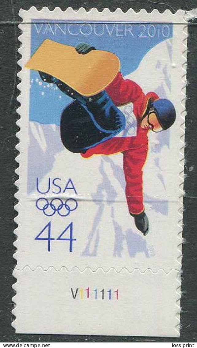 United States:USA:Unused Stamp Vancouver Olympic Games, Snowboard 2010, MNH - Winter 2010: Vancouver