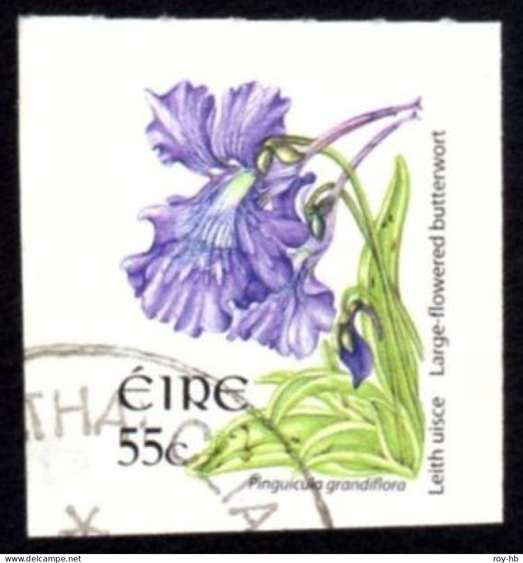 2007 55c Butterwort Self-adhesive Fully Imperforate With No Trace "perforations", From Row 4 With Rouletting At The Top - Oblitérés