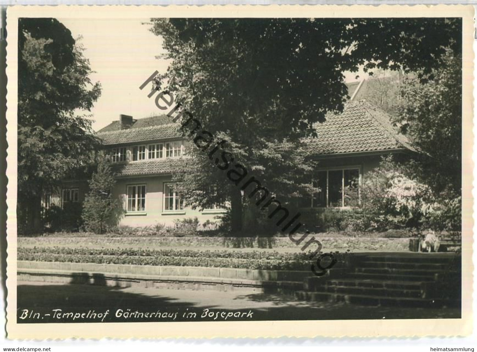 Berlin Tempelhof - Gärtnerhaus Im Bosepark - Foto-Ansichtskarte - Verlag Bruno Schroeter Berlin - Handabzug - Tempelhof