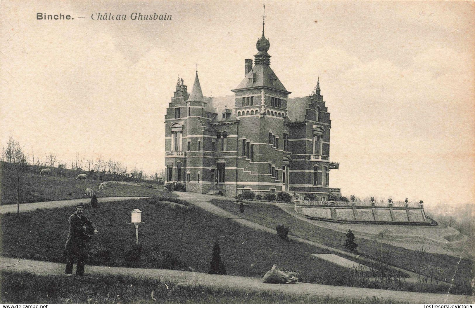 BELGIQUE - Hainaut - La Louvière - Binche - Château Ghusbain - Carte Postale Ancienne - La Louvière