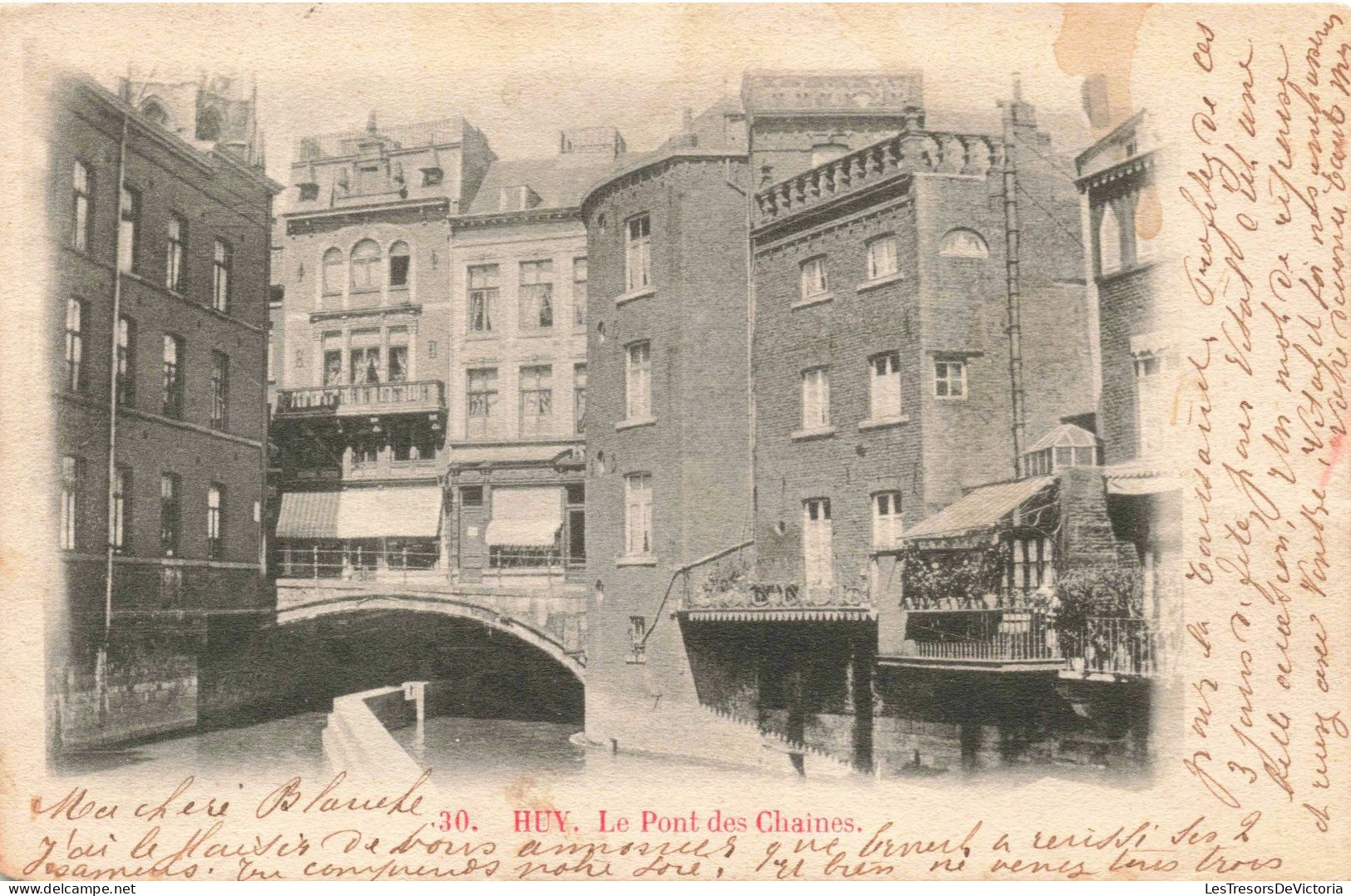 BELGIQUE - Huy -  Le Pont Des Chaines - Carte Postale Ancienne - Hoei