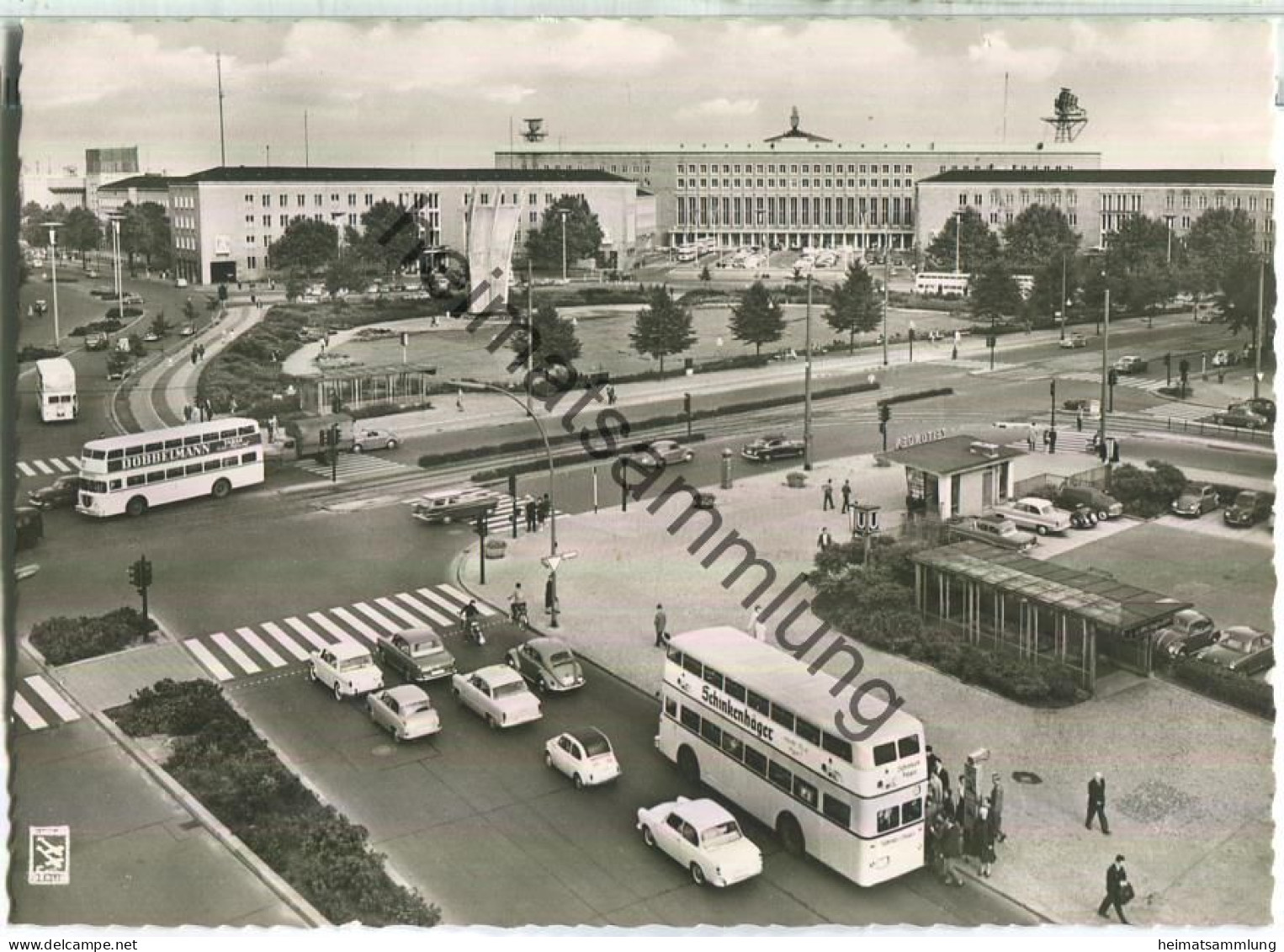 Berlin - Platz Der Luftbrücke - BVG-Bus - Foto-Ansichtskarte - Verlag Klinke & Co. Berlin - Tempelhof