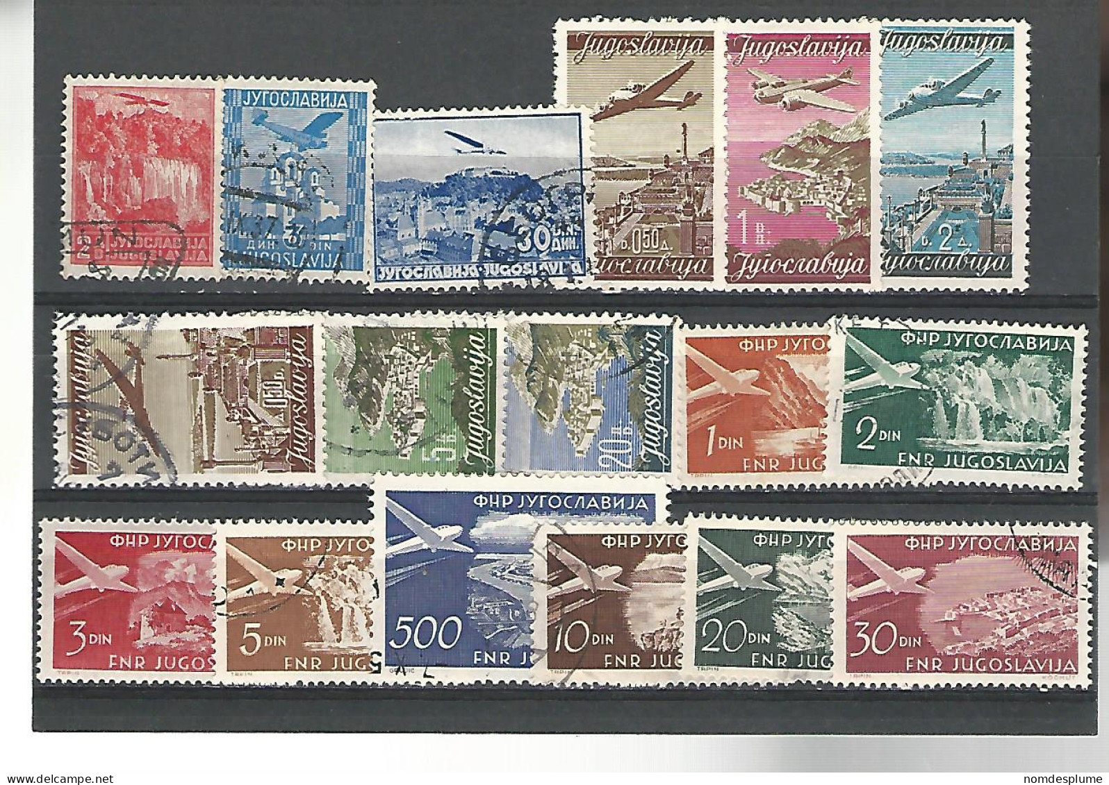 52491 ) Collection Jugoslavia  Air Post Postmark - Collections, Lots & Séries