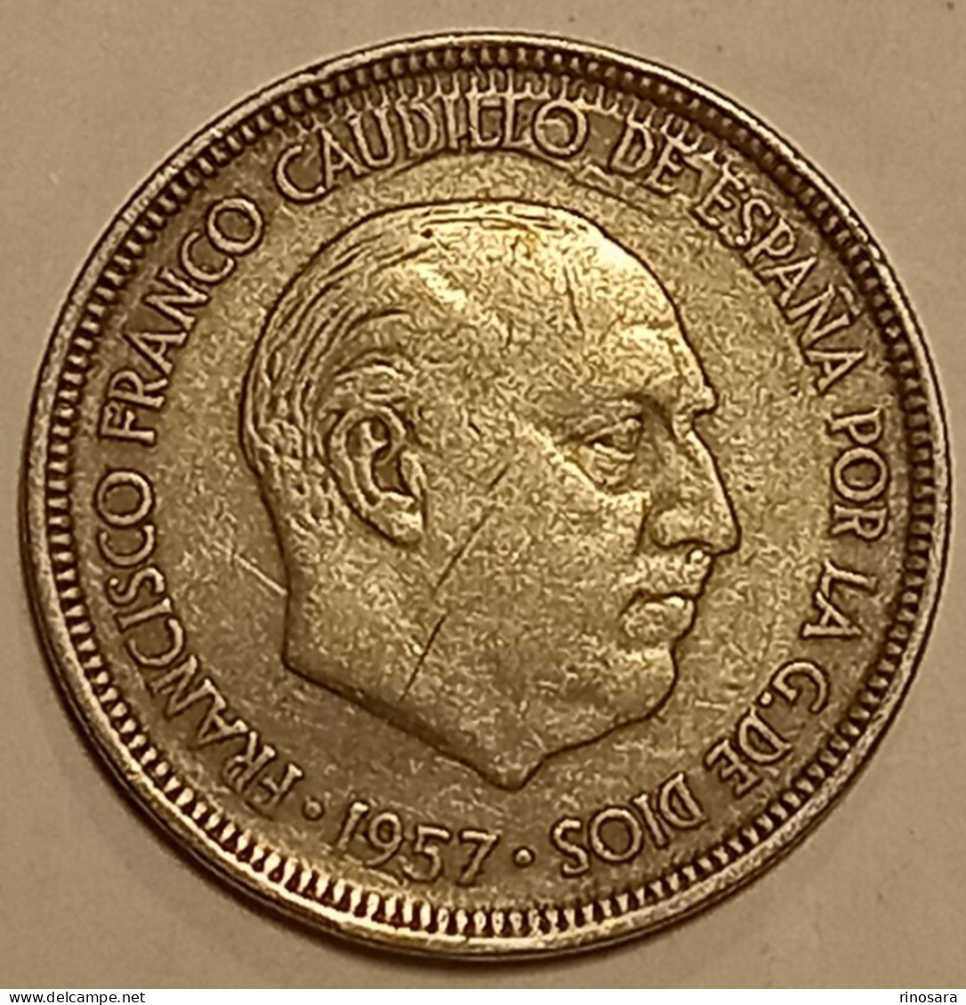 Errore Di Conio 5 Pesetas 1857 Francisco Franco - 5 Pesetas