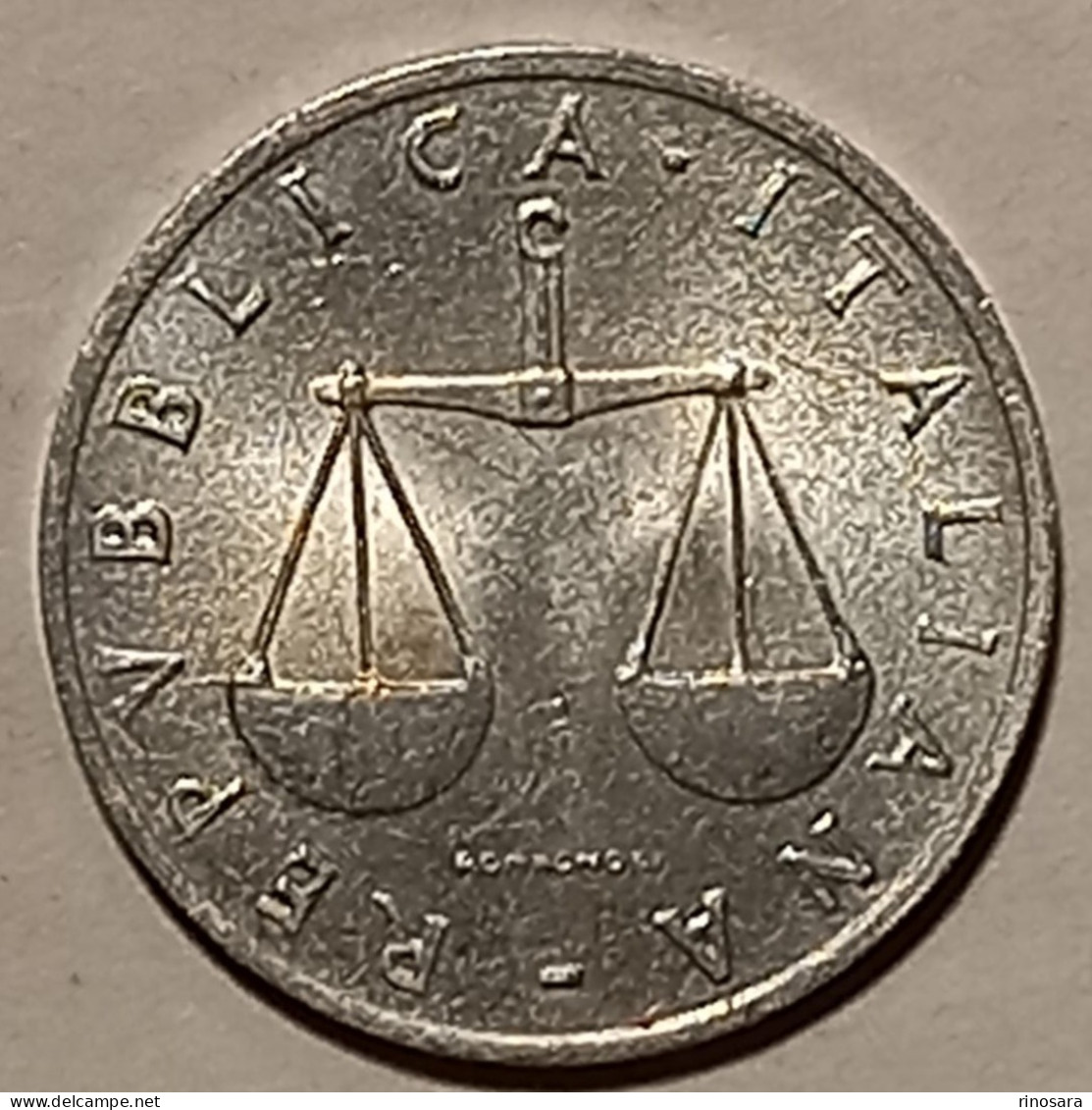 Errore Di Conio 1 Lira 1954 Repubblica Italiana - Variëteiten En Curiosa