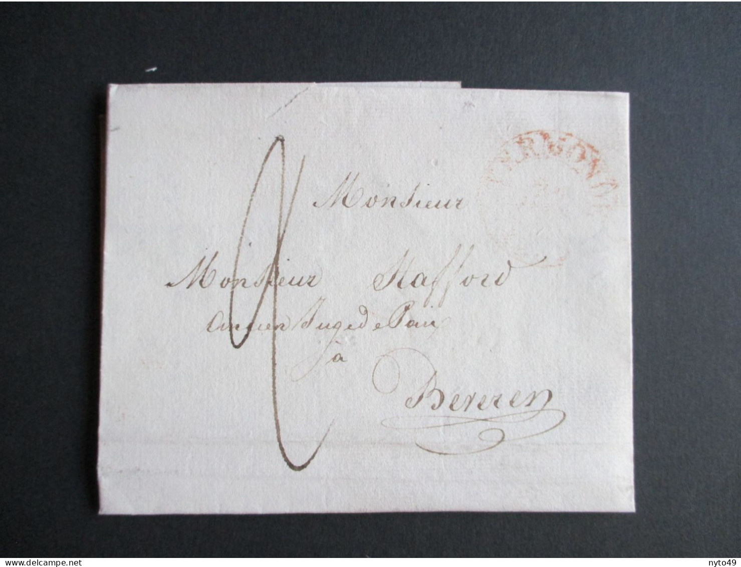 Brief  Verstuurd Uit Dendermonde Naar Beveren Op 21/01/1838 - 1830-1849 (Belgique Indépendante)