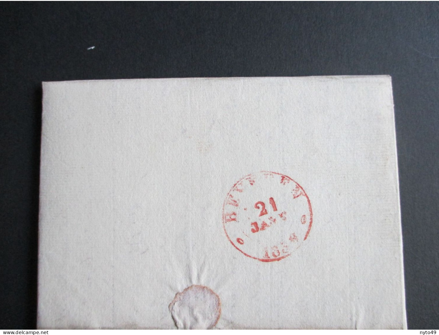 Brief  Verstuurd Uit Dendermonde Naar Beveren Op 21/01/1838 - 1830-1849 (Unabhängiges Belgien)