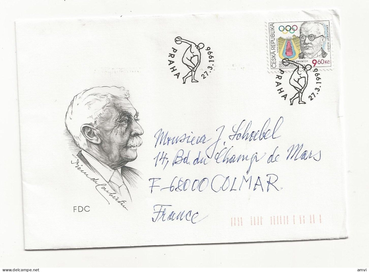 23-0738 1996 - Europe CEPT FDC Czechoslovakia - Cancel Praha - Briefe U. Dokumente