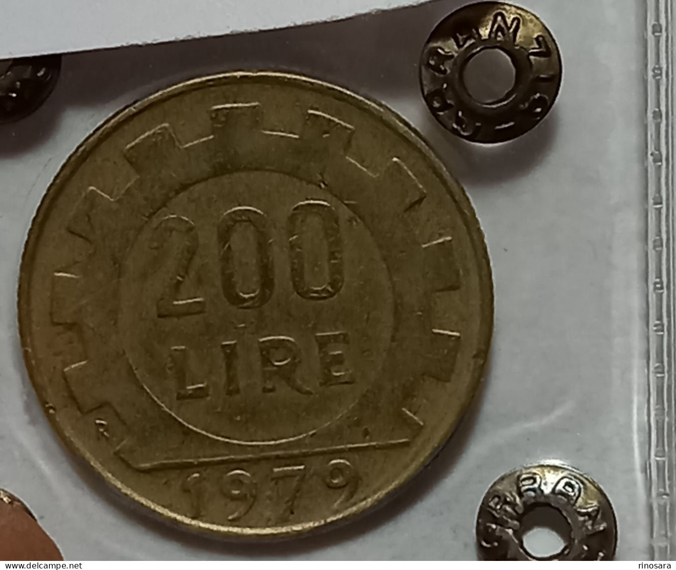 Errore Di Conio 200 Lire 1979 Repubblica Italiana - Variëteiten En Curiosa