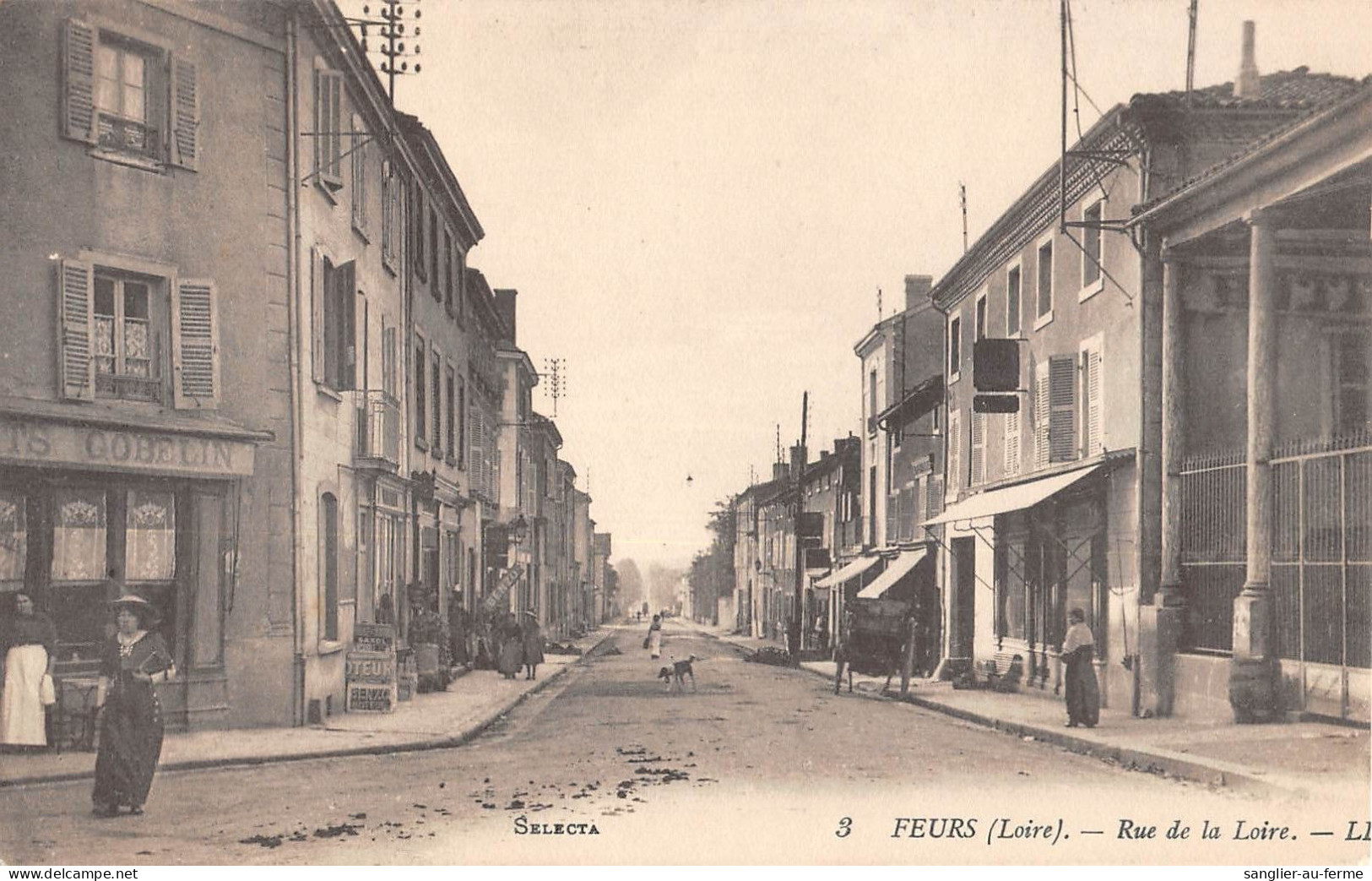 CPA 42 FEURS / RUE DE LA LOIRE - Feurs