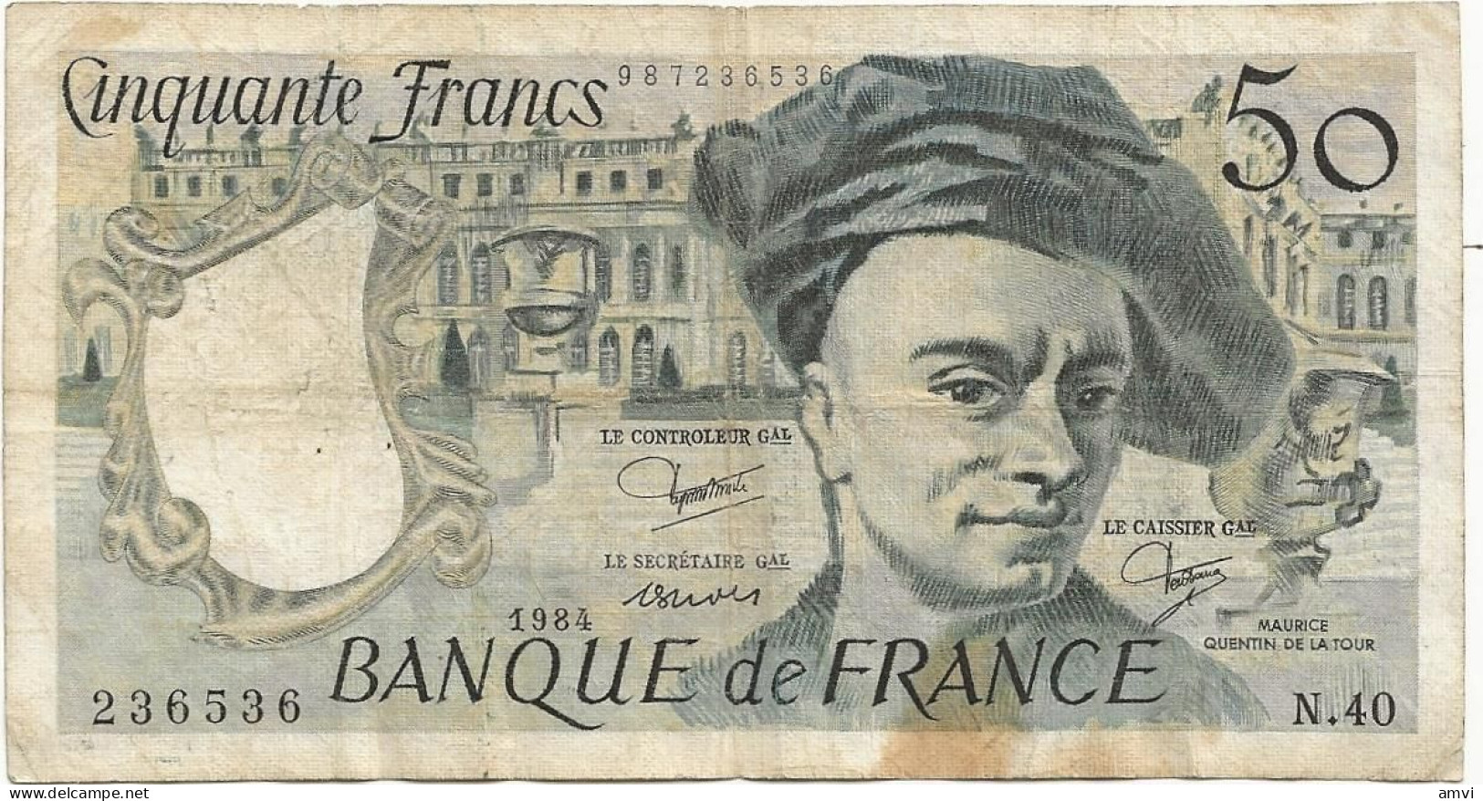 23-0744 50 Cinquante Francs -1984 - 50 F 1976-1992 ''Quentin De La Tour''