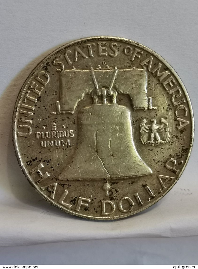 FRANKLIN HALF DOLLAR ARGENT 1952 D DENVER USA / 1/2 DOLLAR SILVER - 1948-1963: Franklin