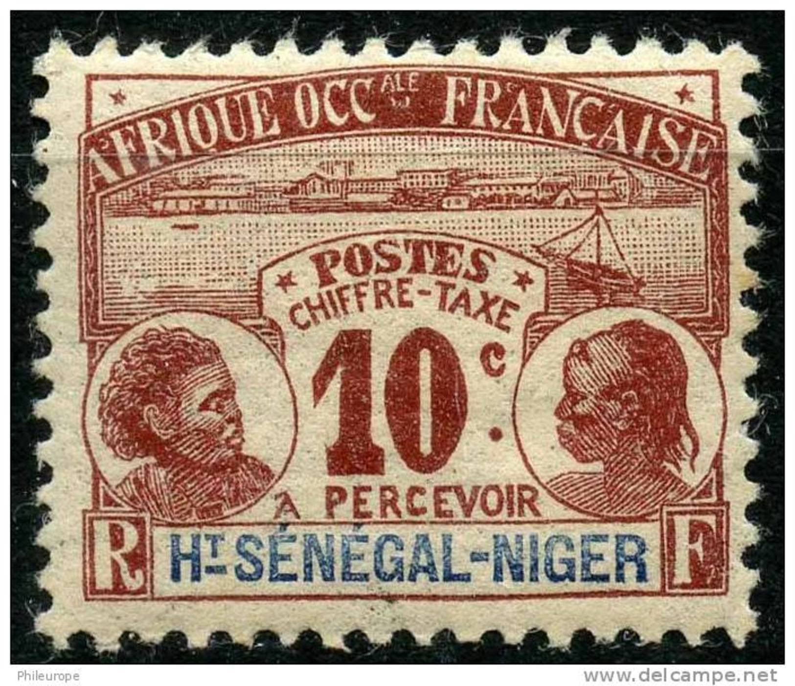 Haut Senegal Et Niger (1906) Taxe N 2 * (charniere) - Ongebruikt