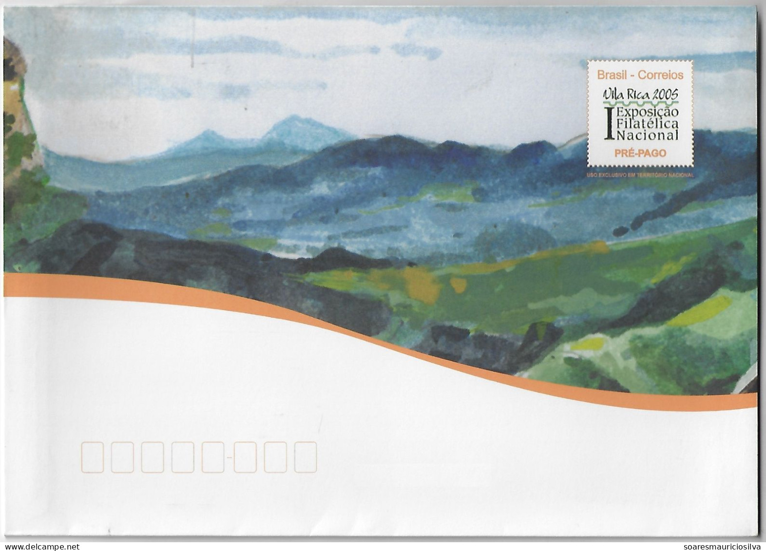 Brazil 2005 Postal Stationery Cover 1st National Philatelic Exhibition Held In Vila Rica Unused - Entiers Postaux