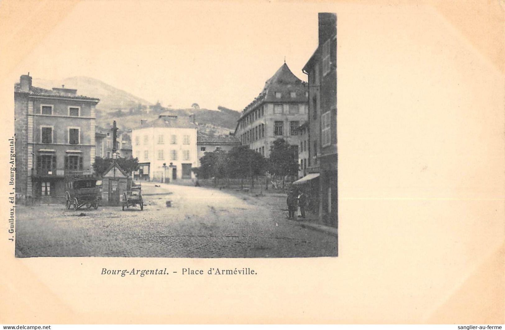 CPA 42 BOURG ARGENTAL / PLACE D'ARMEVILLE - Bourg Argental