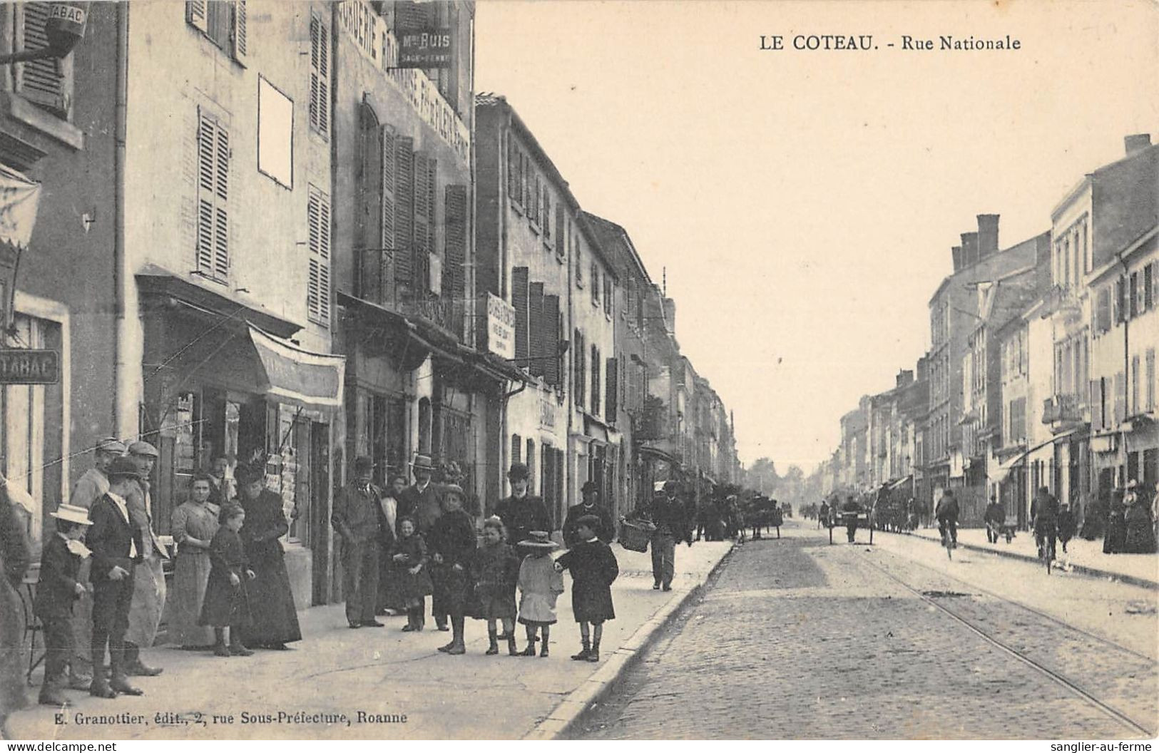 CPA 42 LE COTEAU / RUE NATIONALE - Sonstige & Ohne Zuordnung