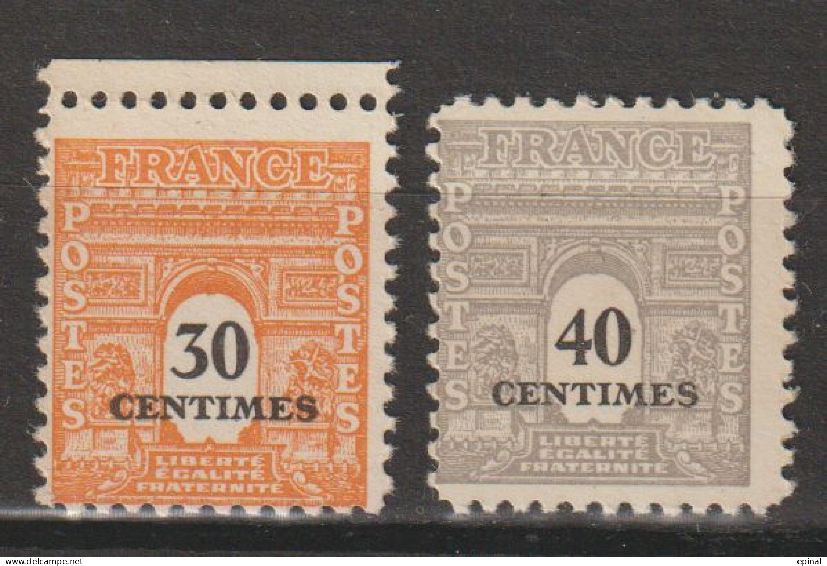 FRANCE : N° 702 Et 703 ** (Type Arc De Triomphe) - PRIX FIXE - - 1944-45 Arc De Triomphe