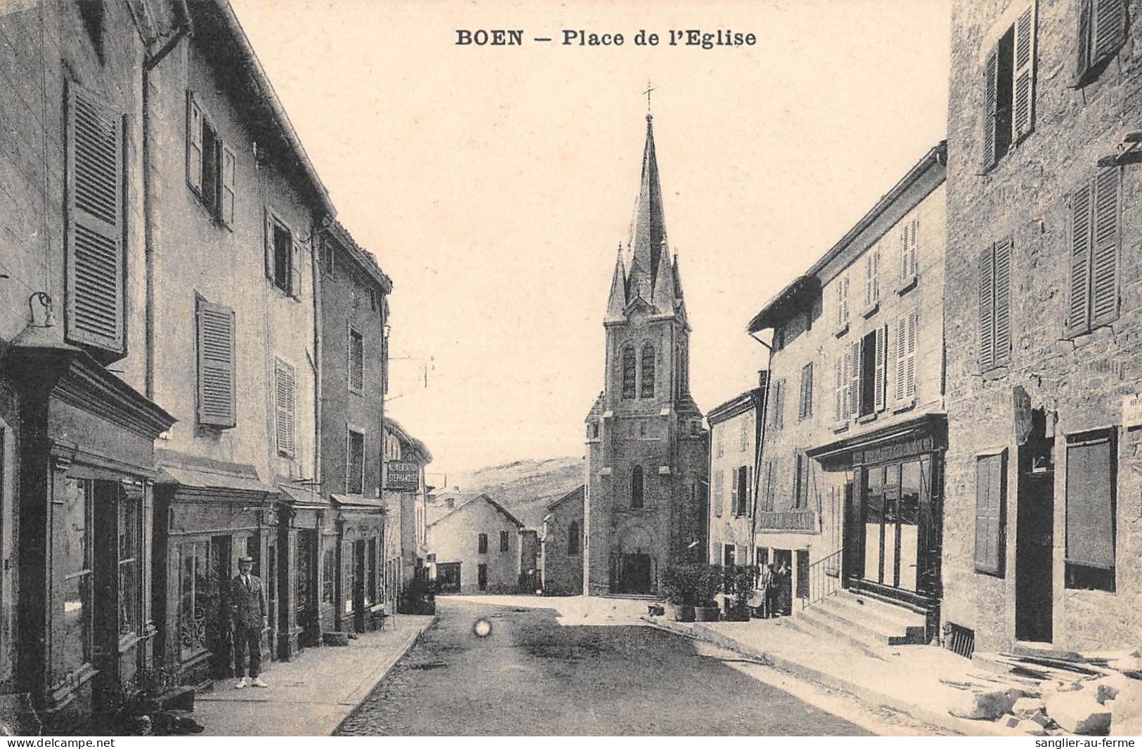 CPA 42 BOEN / PLACE DE L'EGLISE - Andere & Zonder Classificatie