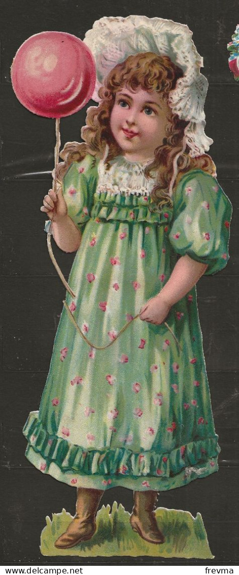 Découpis Jeune Fille Portant Un Ballon Année 1900 - Infantes