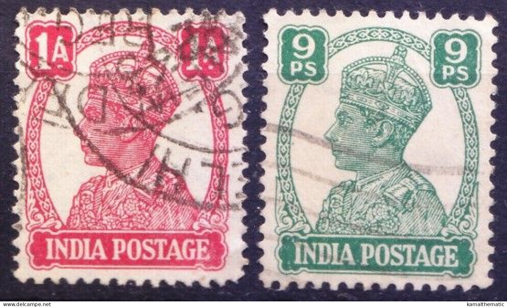 India 1943 Fine Used, King George VI With Imperial Crown Of India - 1936-47 Roi Georges VI