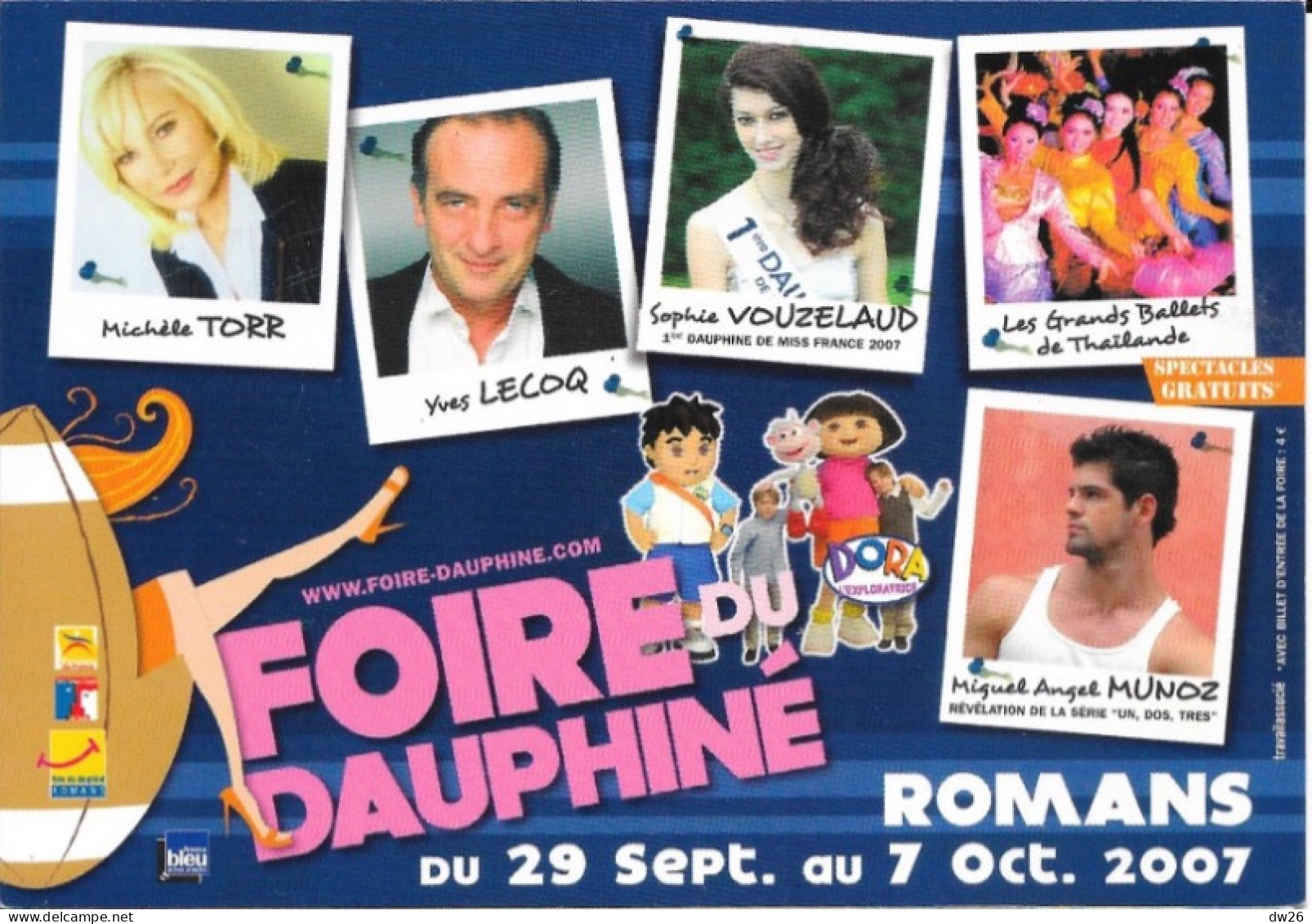 Programme Et Publicité Foire Du Dauphiné à Romans 2007 - Michèle Torr, Yves Lecoq - Programmes