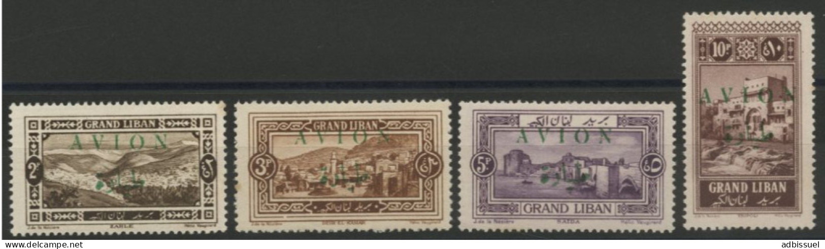 GRAND LIBAN POSTE AERIENNE N° 9 à 12 COTE 24 € Neufs * (MH). Voir Description - Luchtpost