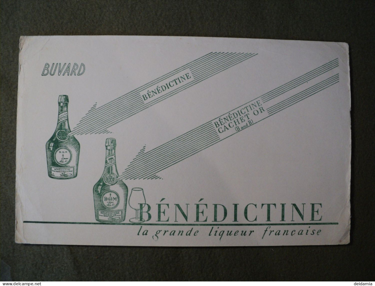 BUVARD BENEDICTINE. 1955. LA GRANDE LIQUEUR FRANCAISE - Schnaps & Bier